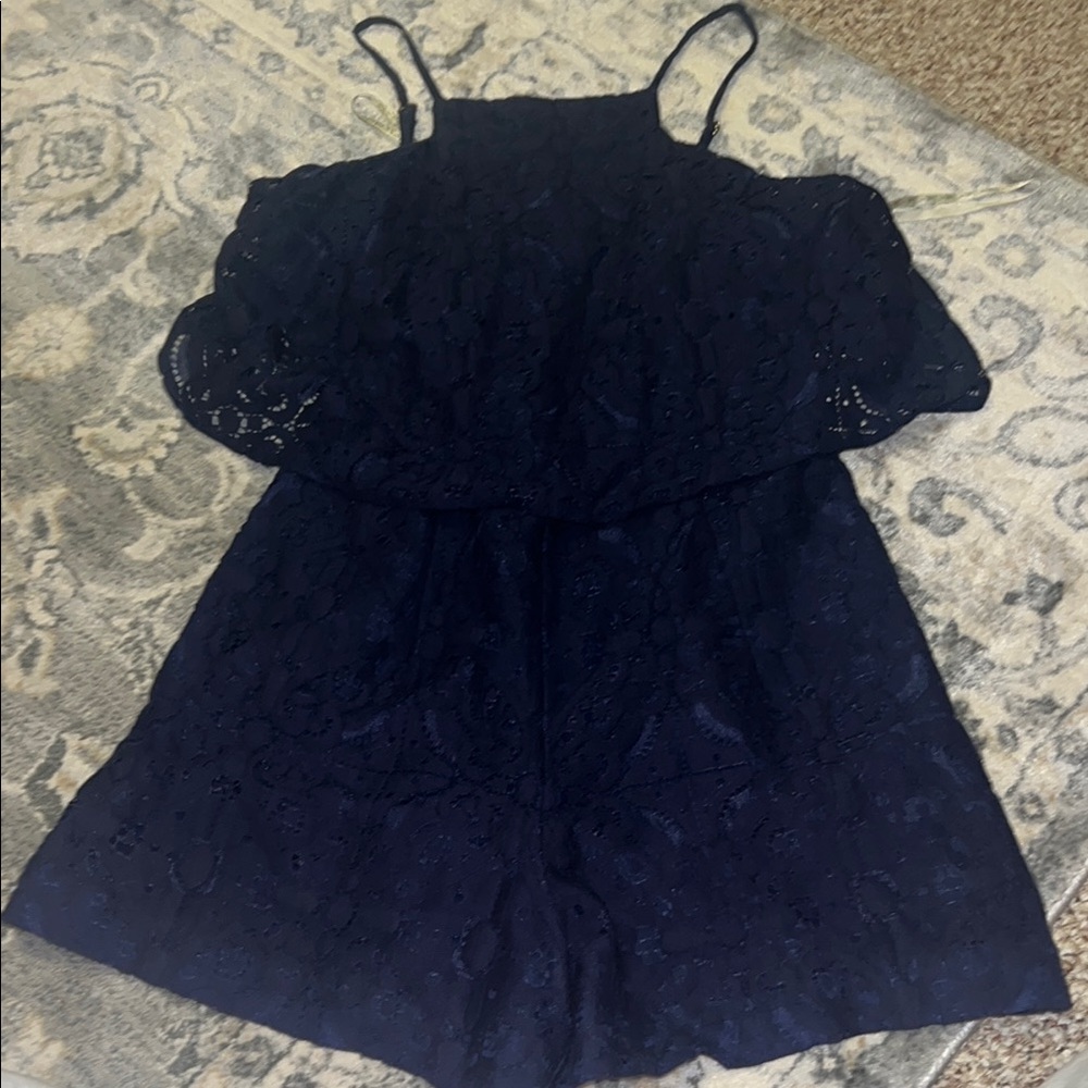 Lilly Pulitzer Elegant Navy Blue Romper